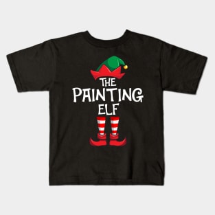 Painting Elf Matching Family Christmas Kids T-Shirt